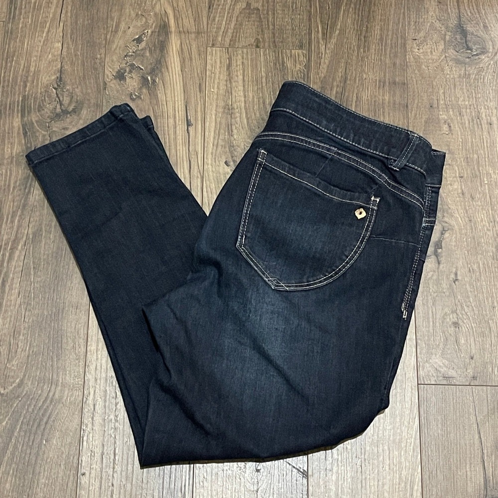 Democracy Ab solution Dark Indigo Skinny Ankle Jeans Womens 14P BP1176BKAN